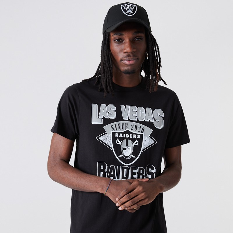 Black New Era Las Vegas Raiders NFL Team Wordmark T-Shirt | AVNS79468