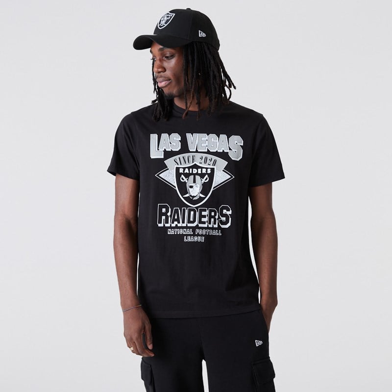 Black New Era Las Vegas Raiders NFL Team Wordmark T-Shirt | AVNS79468