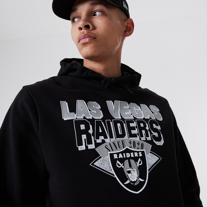 Black New Era Las Vegas Raiders NFL Team Logo Hoodie | CZTD15368