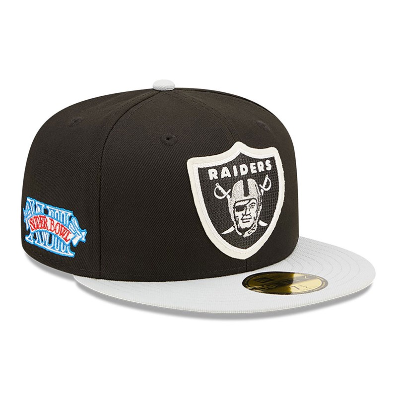 Black New Era Las Vegas Raiders Ne Letterman Fitted Cap 59fifty | RLMA43705