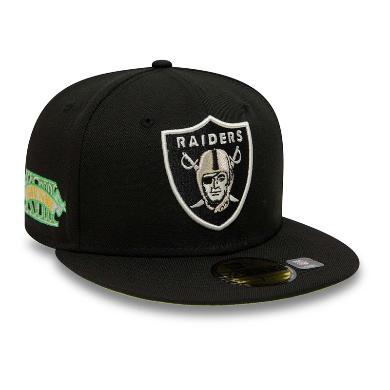 Black New Era Las Vegas Raiders Pop Fitted Cap 59fifty | MELO02418