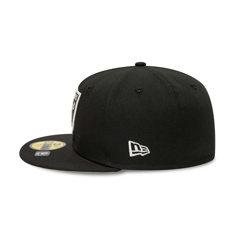 Black New Era Las Vegas Raiders Pop Fitted Cap 59fifty | MELO02418