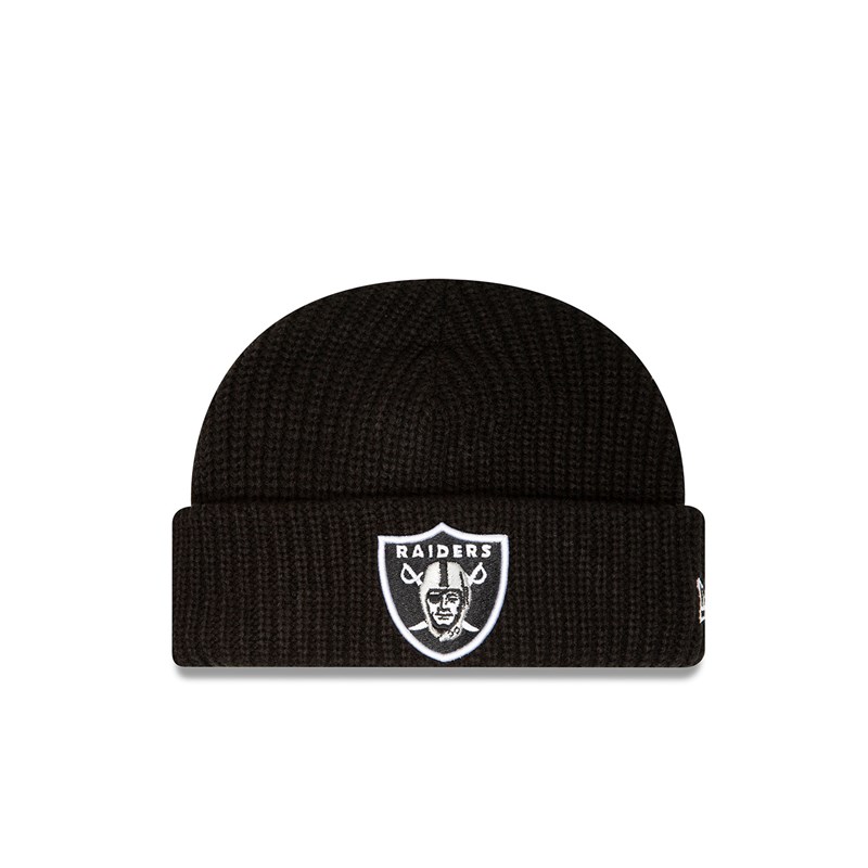 Black New Era Las Vegas Raiders Skully Team Knit | HGYA16749