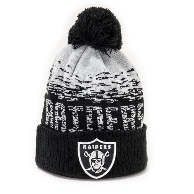 Black New Era Las Vegas Raiders Sport Cuff Beanie Hat Knit | SUBX27831