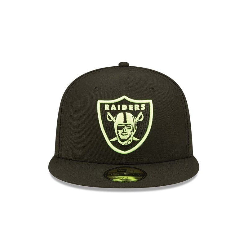 Black New Era Las Vegas Raiders Summer Pop Fitted Cap 59fifty | UCDK19864