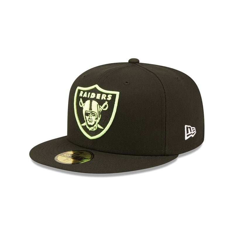 Black New Era Las Vegas Raiders Summer Pop Fitted Cap 59fifty | UCDK19864