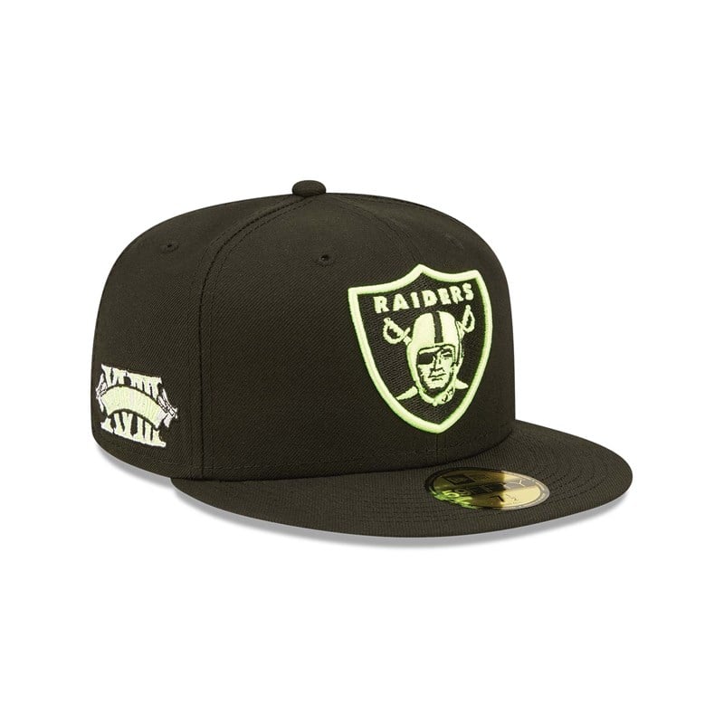 Black New Era Las Vegas Raiders Summer Pop Fitted Cap 59fifty | UCDK19864