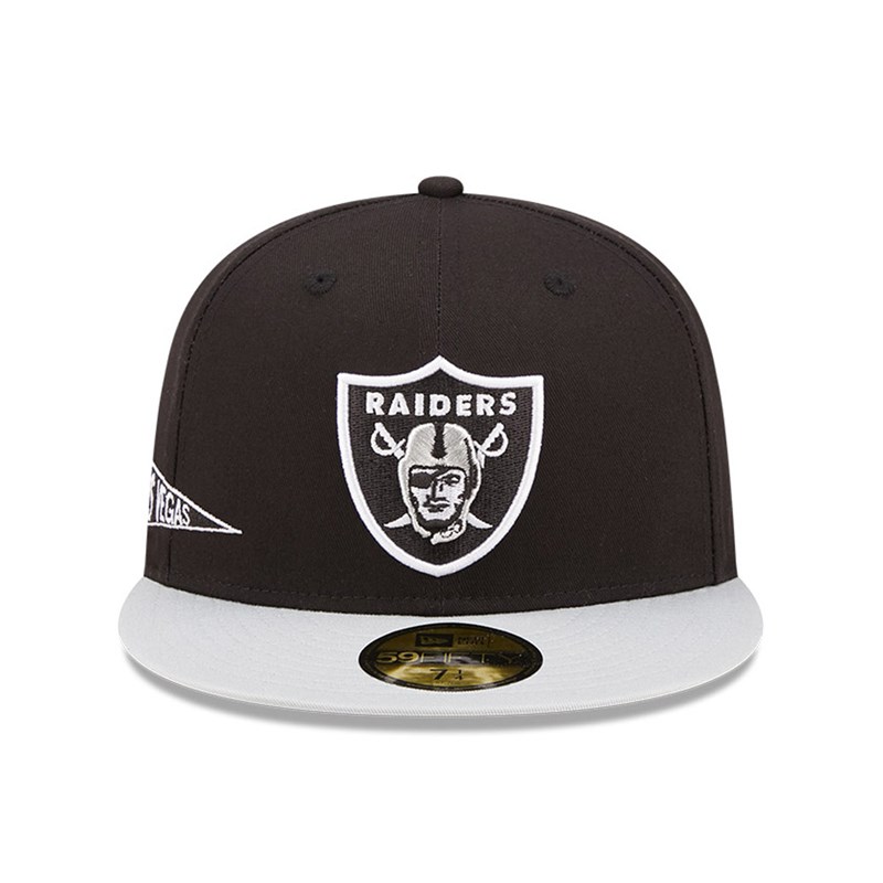 Black New Era Las Vegas Raiders Team City Patch Fitted Cap 59fifty | UODS61879