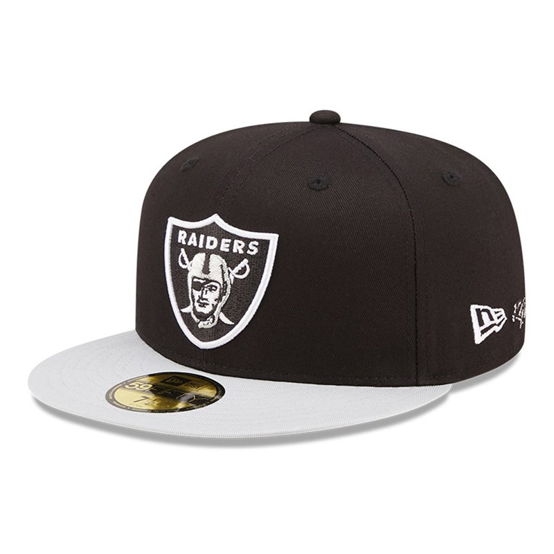 Black New Era Las Vegas Raiders Team City Patch Fitted Cap 59fifty | UODS61879