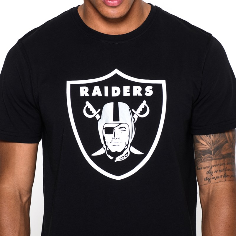 Black New Era Las Vegas Raiders Team Logo T-Shirt | RYMV91478