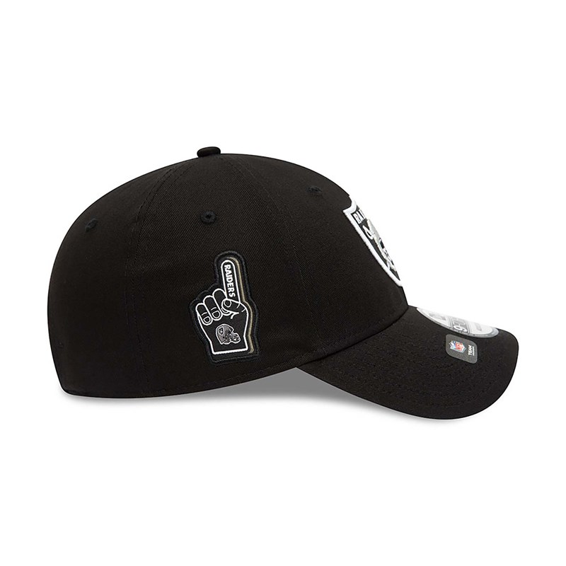 Black New Era Las Vegas Raiders Team Side Patch Adjustable Cap 9forty | BKLG80429