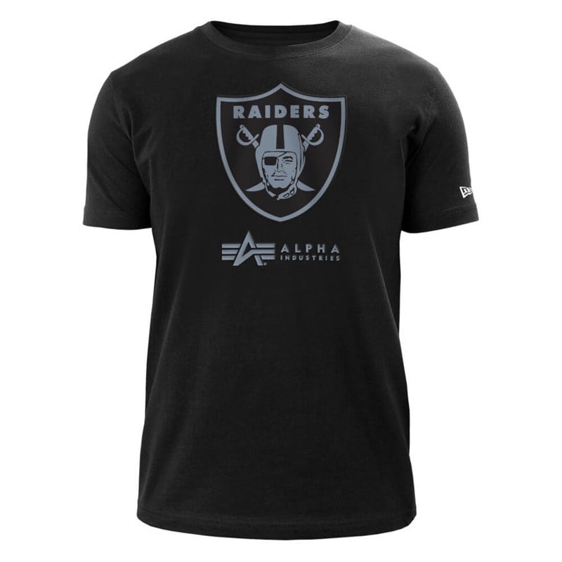 Black New Era Las Vegas Raiders X Alpha Industries T-Shirt | AZDH75046