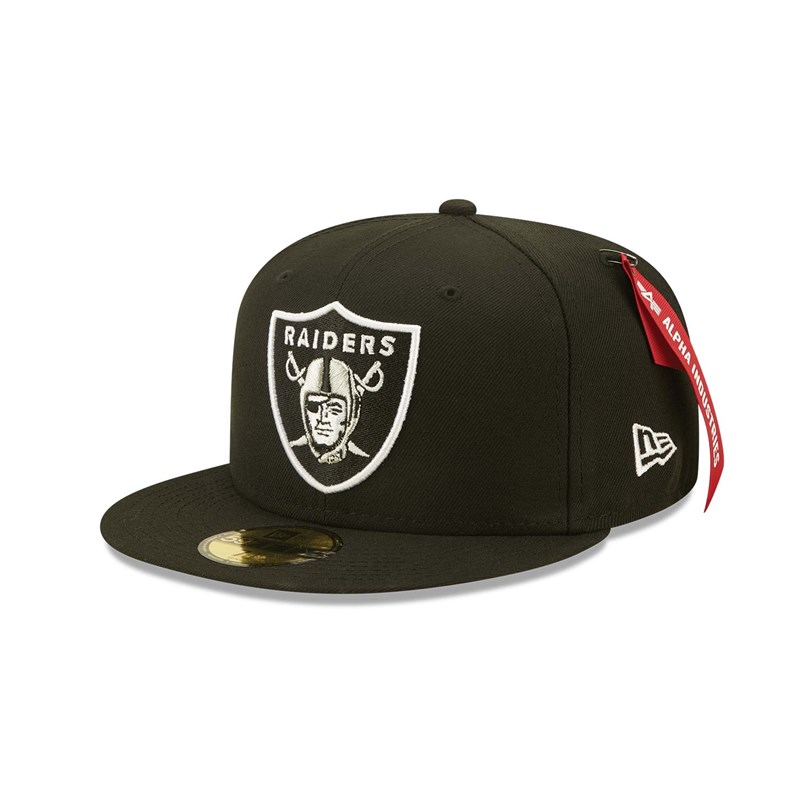 Black New Era Las Vegas Raiders X Alpha Industries Fitted Cap 59fifty | LSOF25613