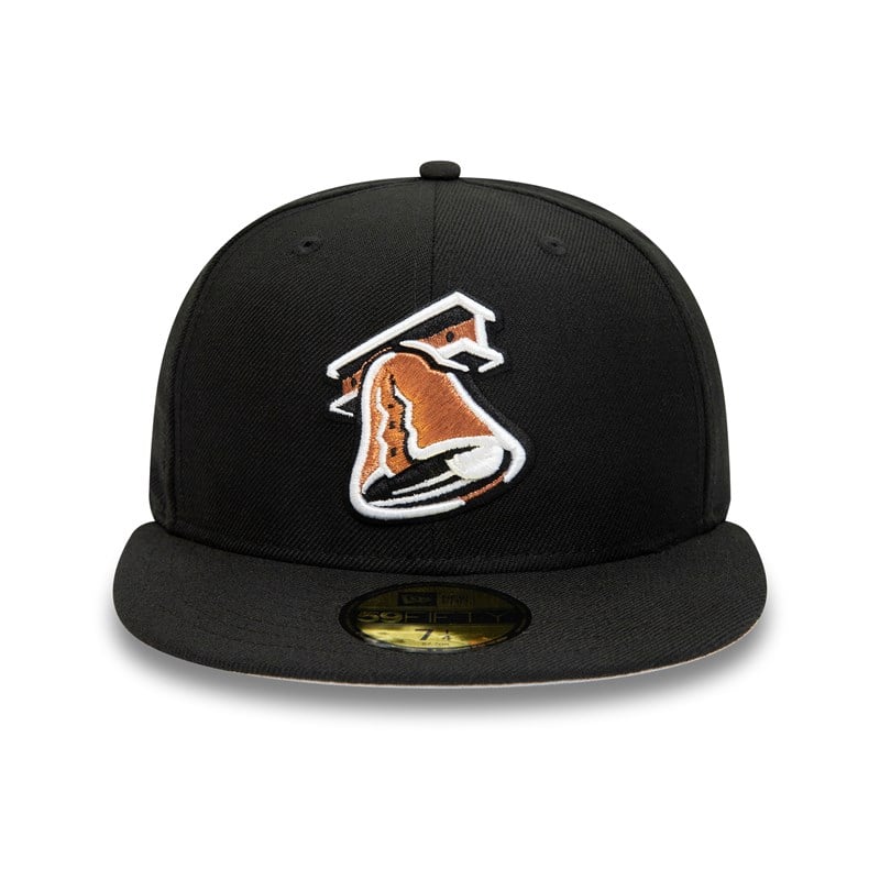 Black New Era Lehigh Valley Ironpigs Milb Fitted Cap 59fifty | VHQN86741