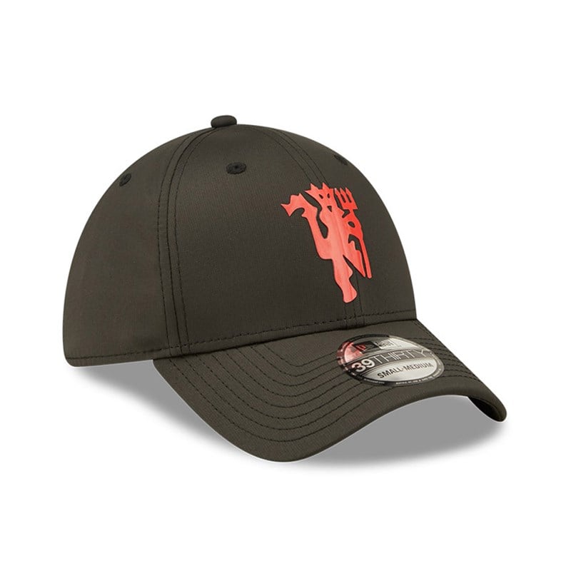 Black New Era Manchester United Quill Tech Stretch Fit Cap 39thirty | BEAK45267