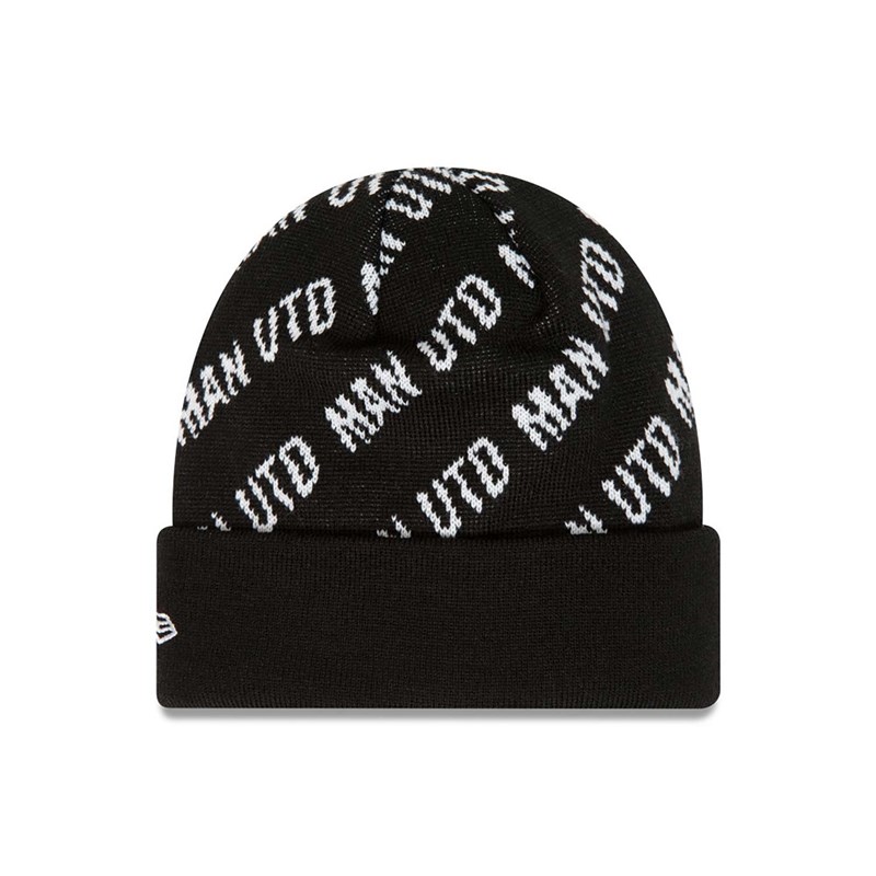 Black New Era Manchetser United Fc Tonal Cuff Beanie Hat Knit | FNIQ37648