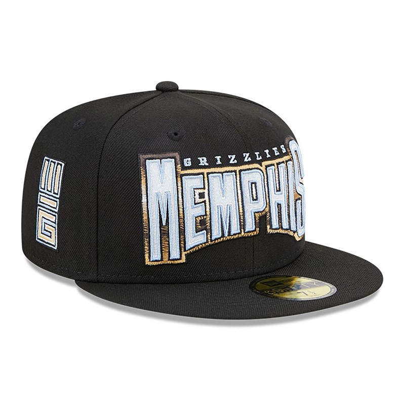 Black New Era Memphis Grizzlies Authentics City Edition Fitted Cap 59fifty | SMXP61934