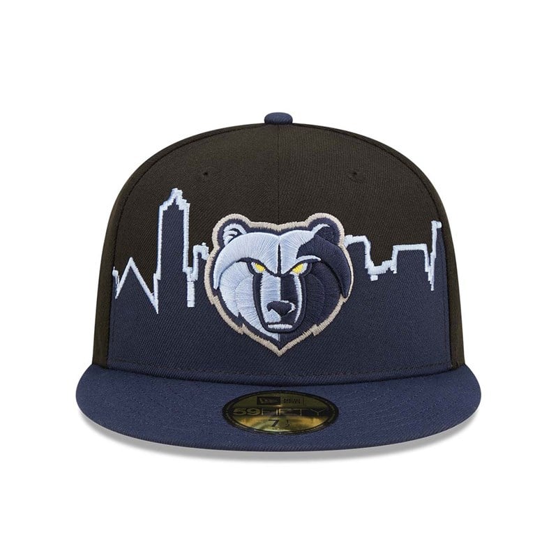 Black New Era Memphis Grizzlies NBA 2022 Fitted Cap 59fifty | ESXC20894