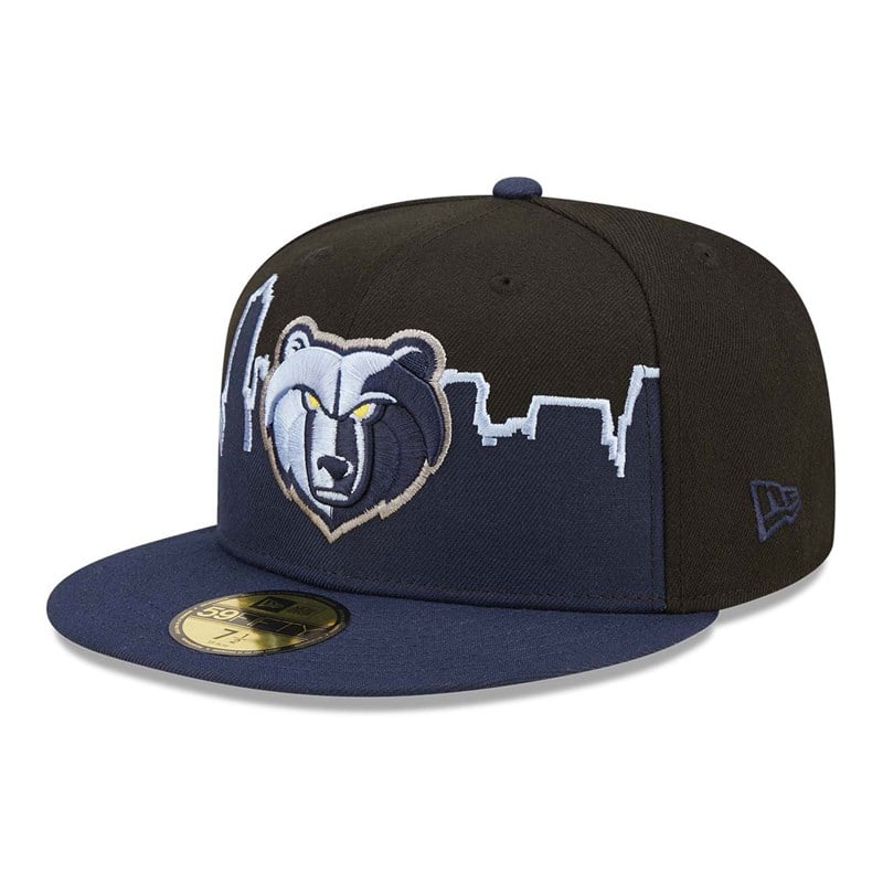 Black New Era Memphis Grizzlies NBA 2022 Fitted Cap 59fifty | ESXC20894