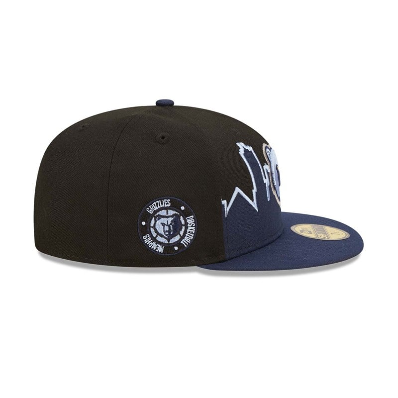 Black New Era Memphis Grizzlies NBA 2022 Fitted Cap 59fifty | ESXC20894