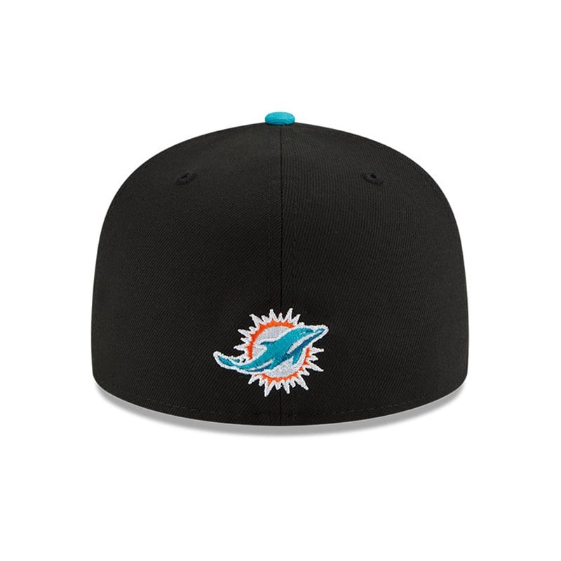 Black New Era Miami Dolphins NFL Draft Fitted Cap 59fifty | CAVP58173