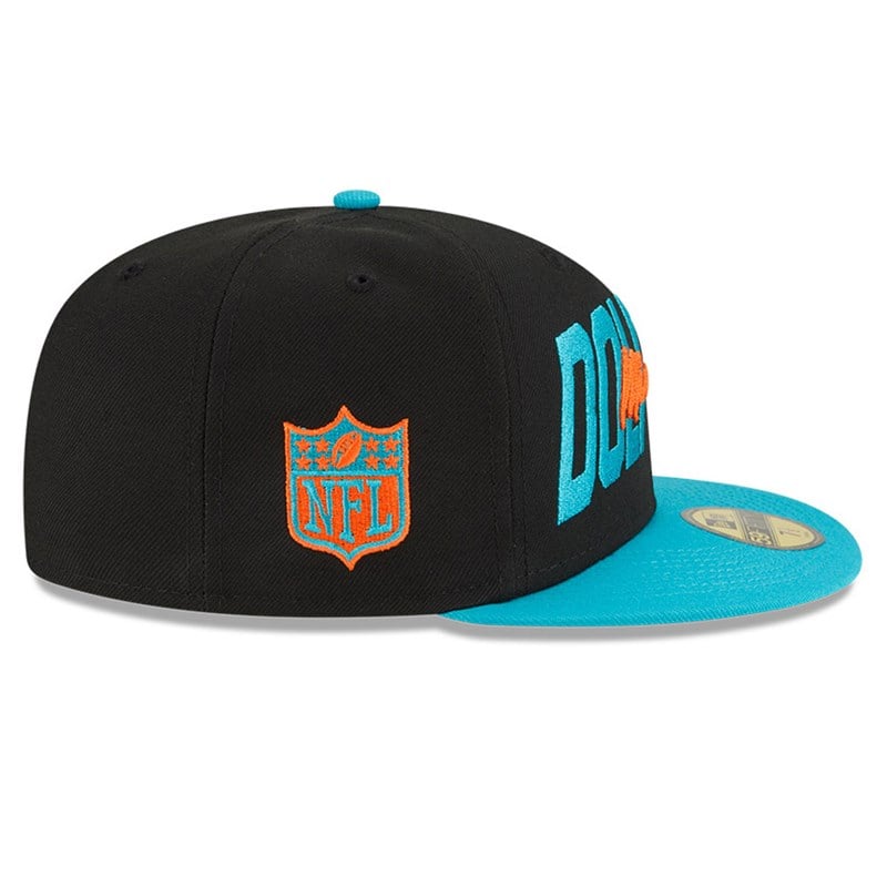 Black New Era Miami Dolphins NFL Draft Fitted Cap 59fifty | CAVP58173