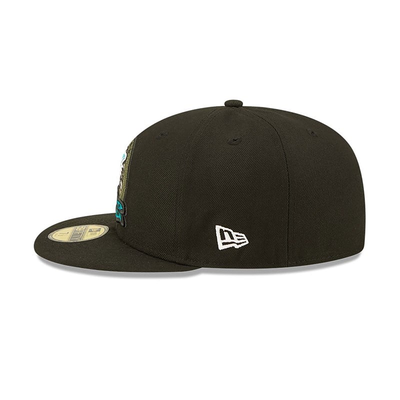 Black New Era Miami Dolphins NFL Salute To Service Fitted Cap 59fifty | JEIL14893