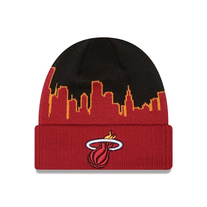 Black New Era Miami Heat NBA Tip Off 2022 Knit | QHED06832