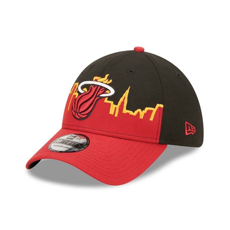 Black New Era Miami Heat NBA Tip Off 2022 Stretch Fit Cap 39thirty | YPTJ46897