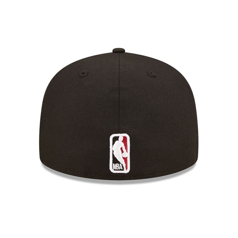 Black New Era Miami Heat Roller Fitted Cap 59fifty | TLHU73946