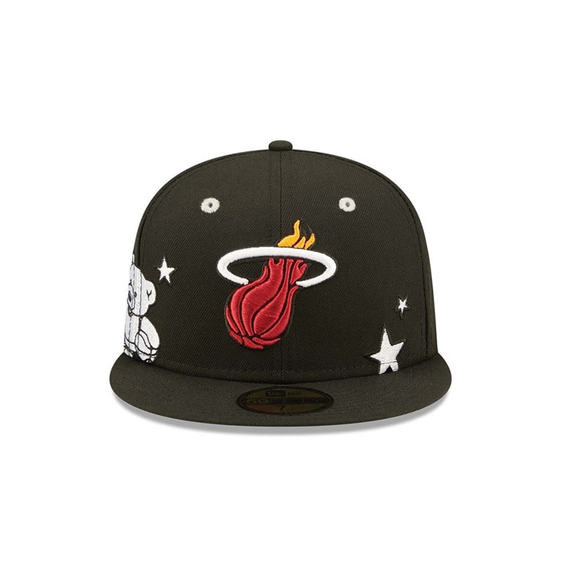 Black New Era Miami Heat Teddy Fitted Cap 59fifty | WSOI17649