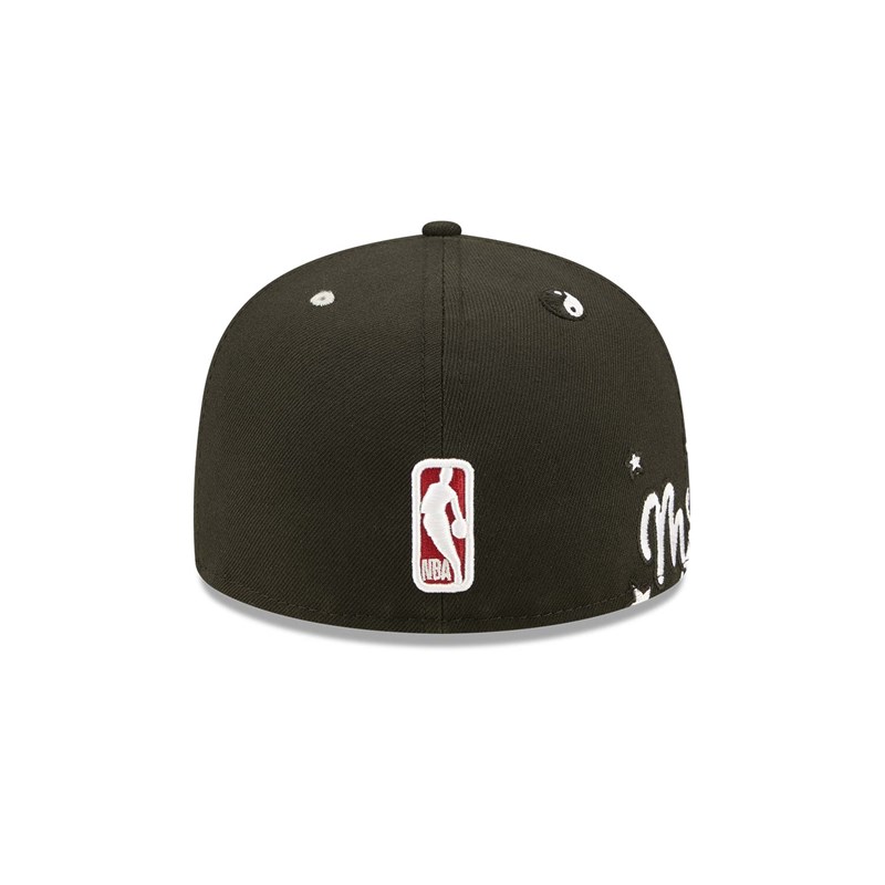 Black New Era Miami Heat Teddy Fitted Cap 59fifty | WSOI17649