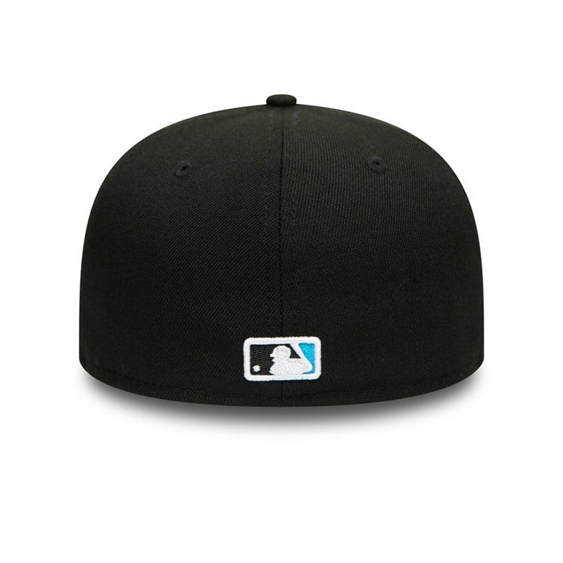 Black New Era Miami Marlins Authentic On Field Game Cap 59fifty | AJMS42560