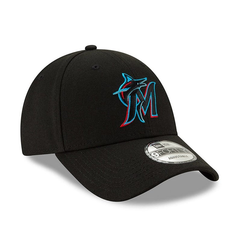 Black New Era Miami Marlins League Cap 9forty | HASF51798