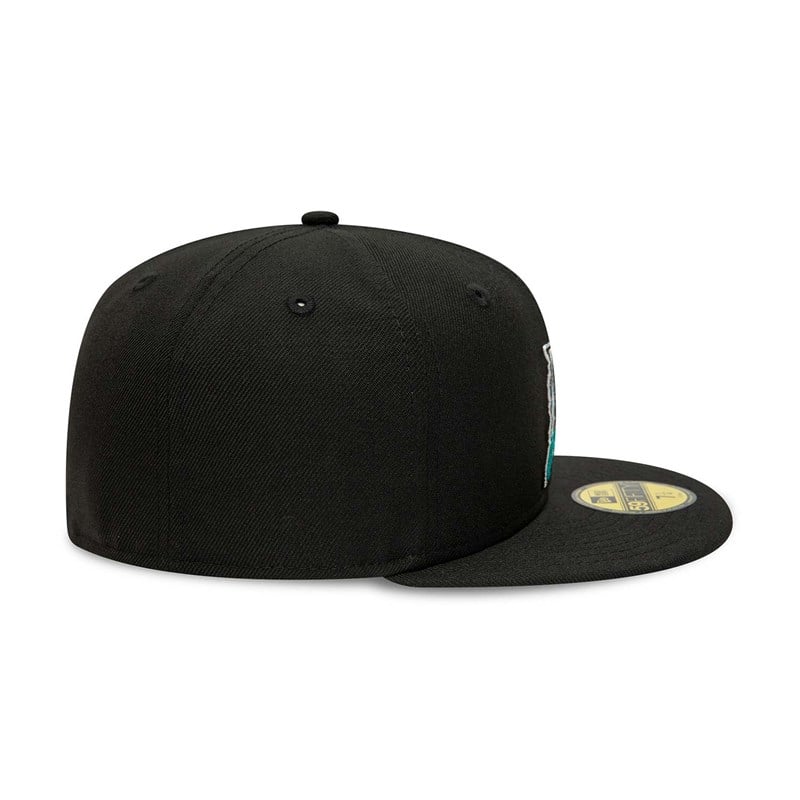 Black New Era Miami Marlins Premium Authentic On Field Game Wool Fitted Cap 59fifty | GVFE16905