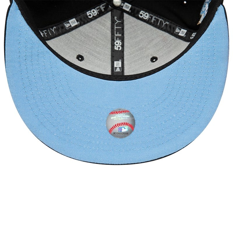 Black New Era Miami Marlins Side Patch Bloom Fitted Cap 59fifty | VSAD52769