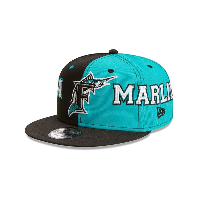 Black New Era Miami Marlins Teamsplit Cap 9fifty | PTYU23716