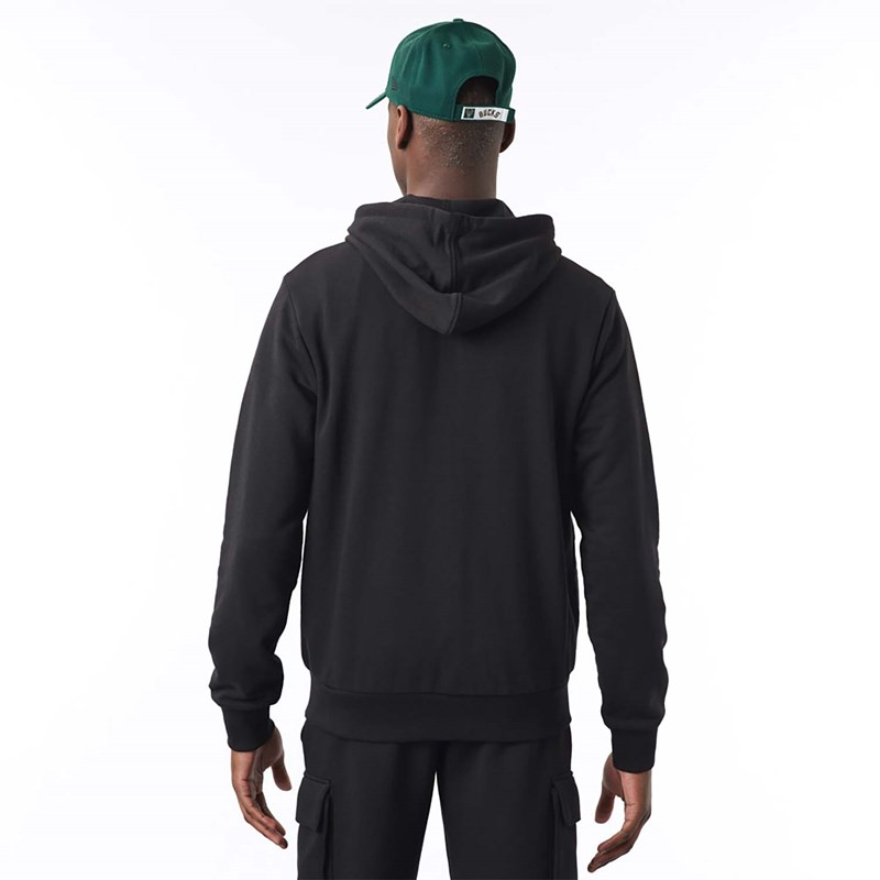 Black New Era Milwaukee Bucks NBA Script Zip Hoodie | VGSO91248