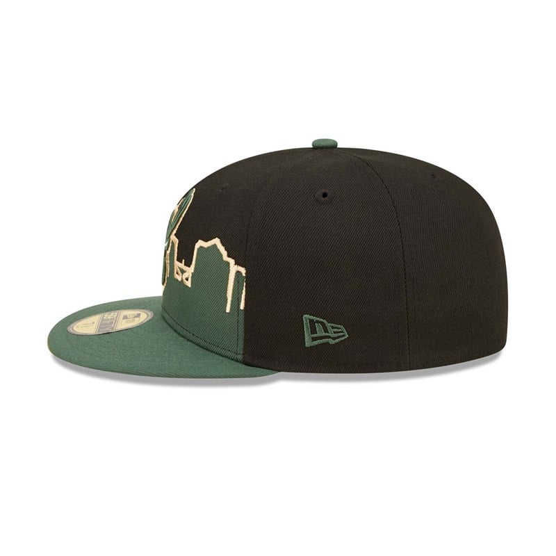 Black New Era Milwaukee Bucks NBA Tip Off 2022 Fitted Cap 59fifty | JXUI79635