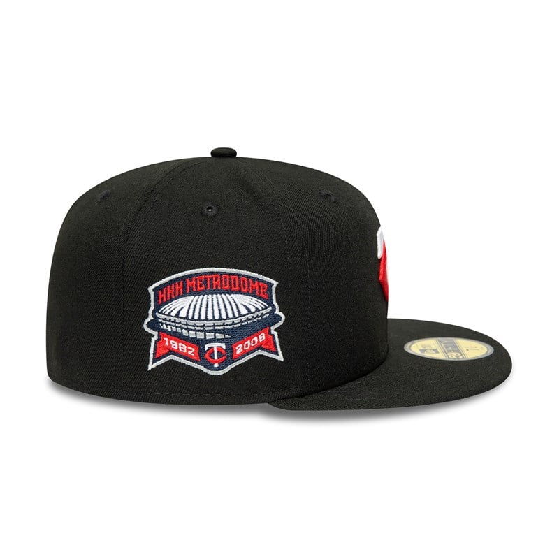 Black New Era Minnesota Twins American League Stadium Fitted Cap 59fifty | YQMO12870