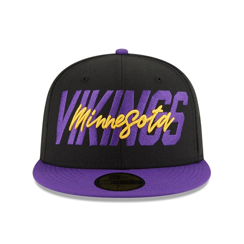 Black New Era Minnesota Vikings NFL Draft Fitted Cap 59fifty | IYVQ64379