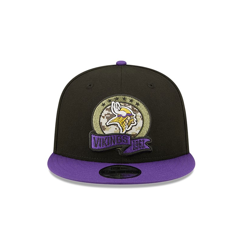 Black New Era Minnesota Vikings NFL Salute To Service Cap 9fifty | FQGN37520