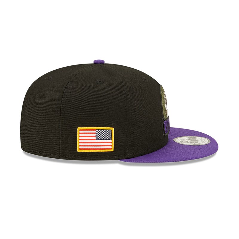 Black New Era Minnesota Vikings NFL Salute To Service Cap 9fifty | FQGN37520