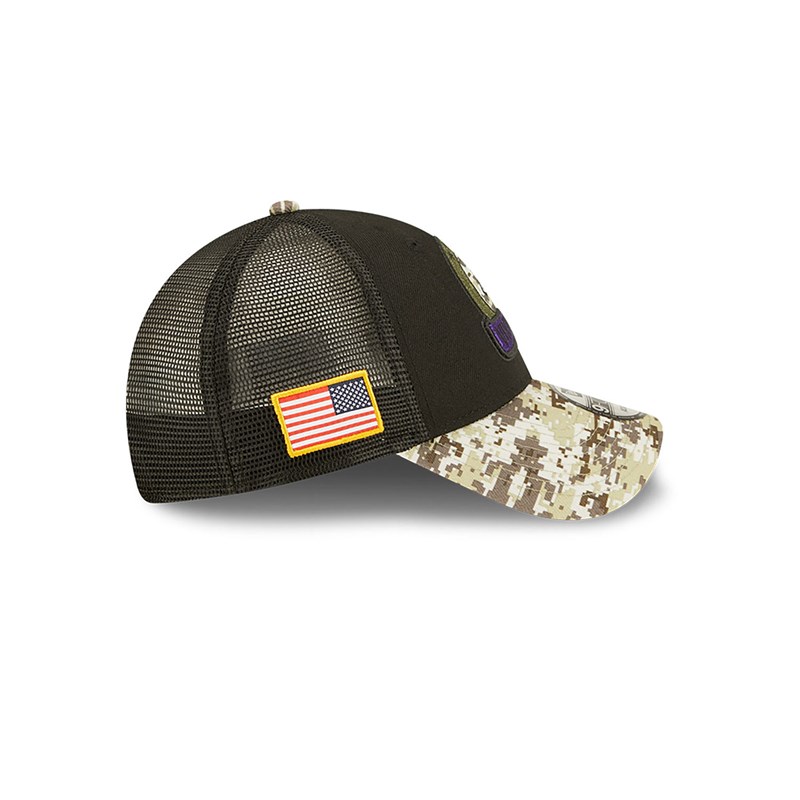 Black New Era Minnesota Vikings NFL Salute To Service Cap Trucker | ZFBA32951