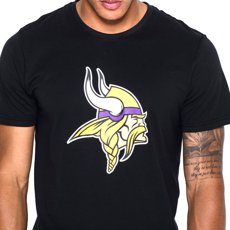 Black New Era Minnesota Vikings Team Logo T-Shirt | GAFV18423