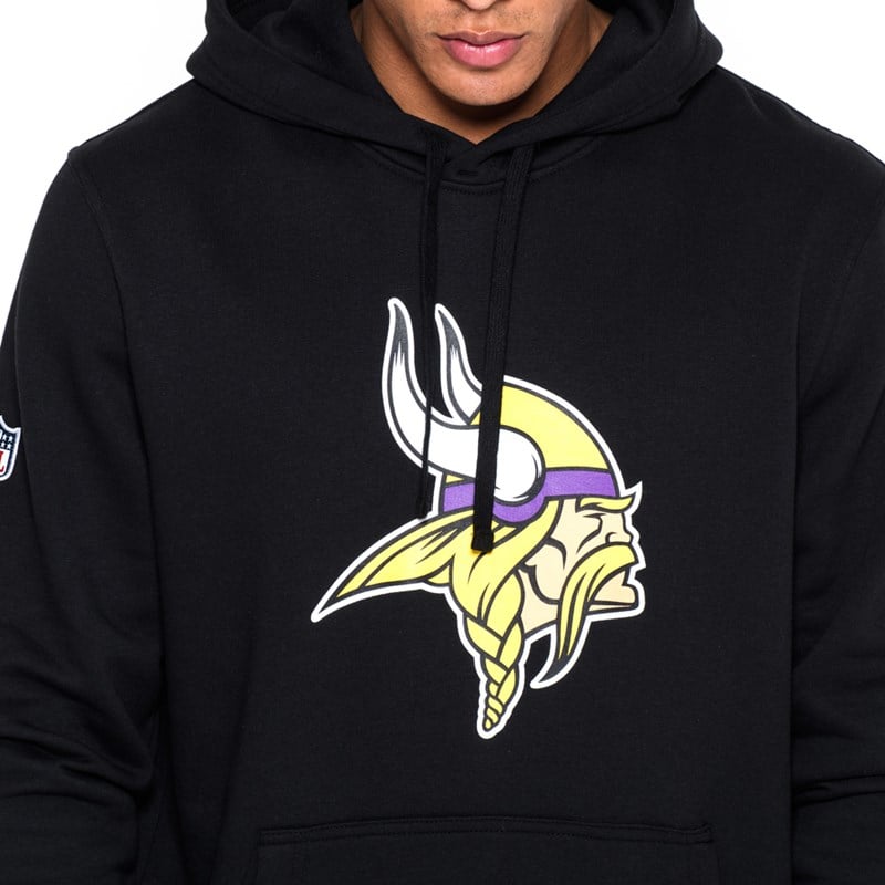 Black New Era Minnesota Vikings Team Logo Hoodie | OBWQ85964