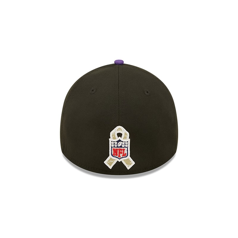 Black New Era Minnestota Vikings NFL Salute To Service Stretch Fit Cap 39thirty | BLDW27465