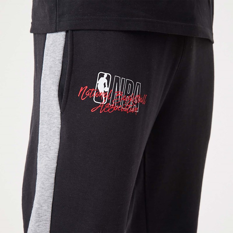 Black New Era NBA Logo Script Joggers | XZSY61940