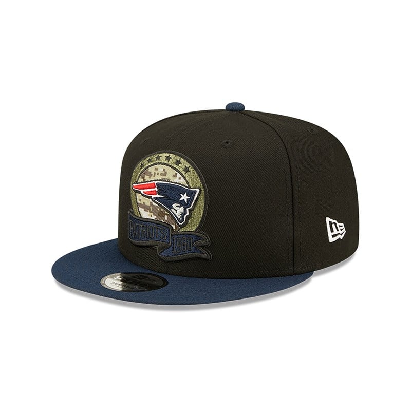 Black New Era New England Patriots NFL Salute To Service Cap 9fifty | CDMQ54297