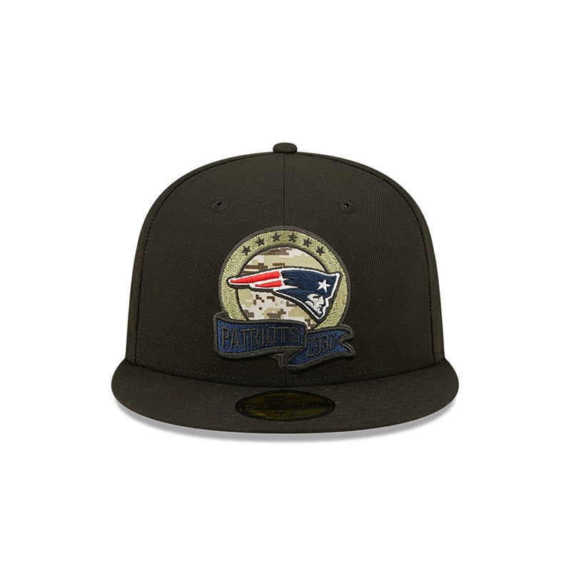 Black New Era New England Patriots NFL Salute To Service Fitted Cap 59fifty | KZHF64572